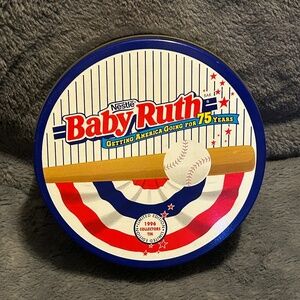 Vintage Limited Edition.Baby Ruth Candy Bar Collectors Tin 1996 75th Anniversary